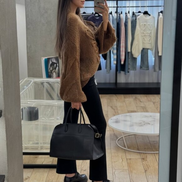 Loewe Anagram Openwork Knit Letter Combination Mohair Blend Sweater - Picture 3 of 15